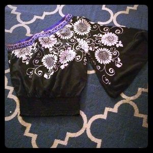 Elegant 🖤 One Shoulder Top with Bell Sleeve